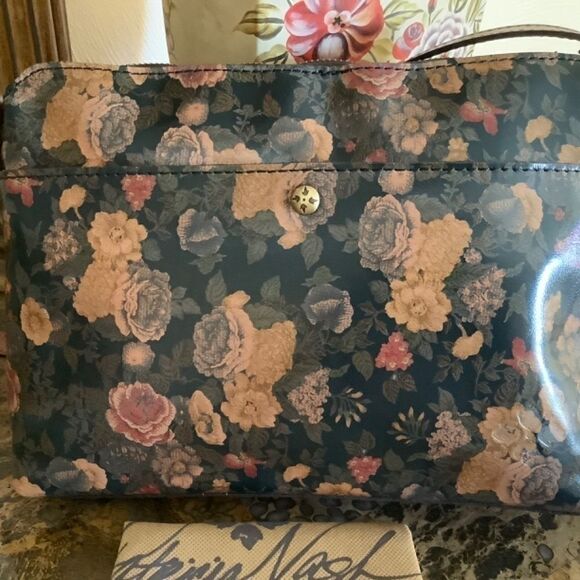 Patricia NASH DENIM FIELDS OLIVE GENUINE LEATHER FLORAL CROSSBODY BAG NE… - Picture 12 of 14